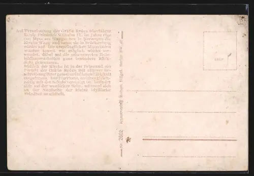 AK Wang /Riesengebirge, Blick auf die Kirche Wang