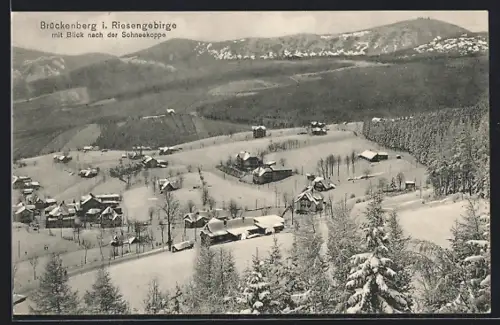 AK Brückenberg i. Riesengebirge, Blick nach der Schneekoppe