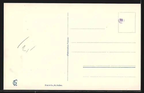 AK Chur, Stadtausblick mit den Alpen