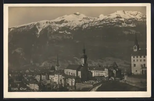 AK Chur, Panorama mit Kirche