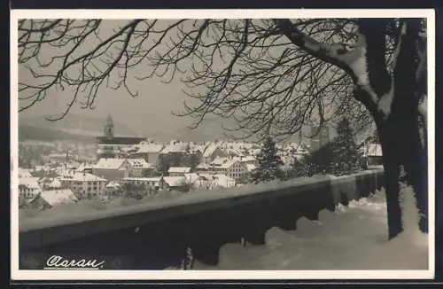 AK Aarau, Teilansicht im Schnee