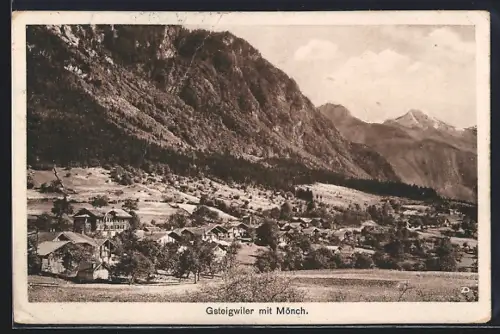 AK Gsteigwiler, Teilansicht mit Mönch