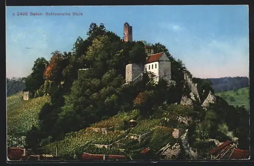 AK Baden, Schlossruine Stein
