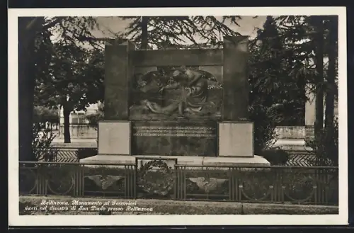 AK Bellinzona, Monumento ai Ferrovieri morti nel disastro di San Paolo