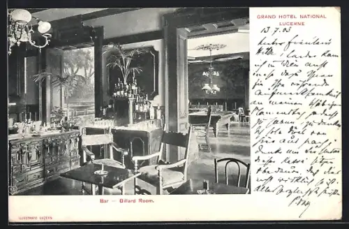 AK Lucerne, Grand Hotel National, Bar - Billard Room