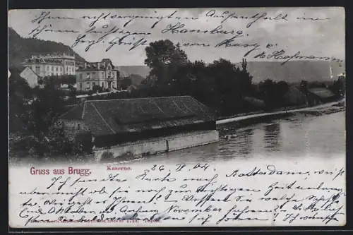 AK Brugg, Uferpartie mit Kaserne