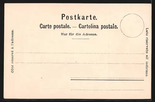 Lithographie Montreux, Panorama mit Bergen, Lilien, Passepartout