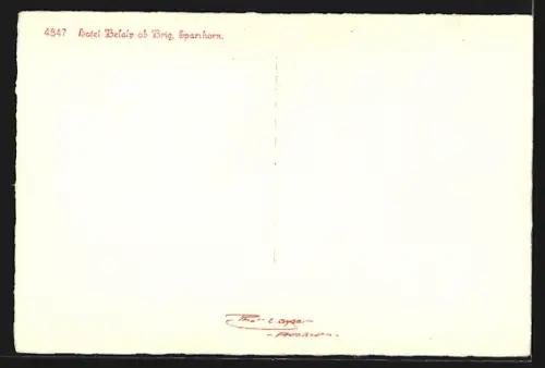 AK Belalp ob Brig., Hotel Belalp, Sparrhorn