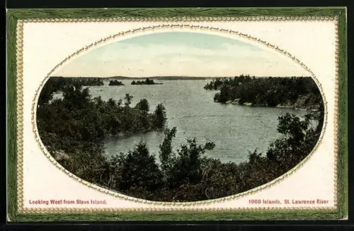 AK Stave Island /St. Lawrence River, 1000 Island, Looking West from Stave Island