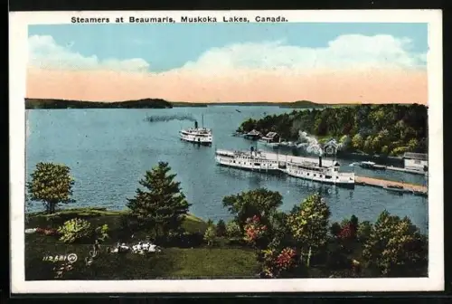 AK Beaumaris /Muskoka Lakes, Steamers at Beaumaris