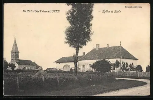 AK Montagny-les-Seurre, Eglise et Ecole