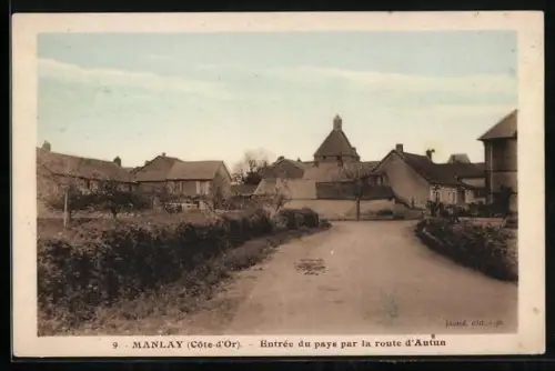 AK Manlay /Côte-d`Or, Entrée du pays par la route d`Autun