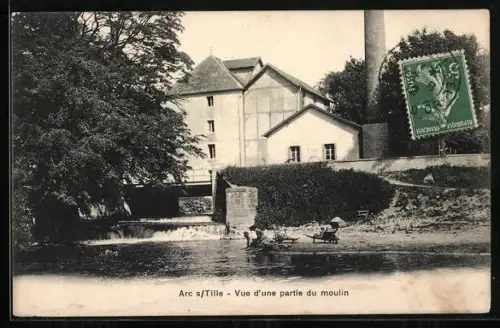 AK Arc-s-Tille, Vue d`une partie du moulin