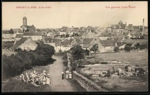 AK Arnay-le-Duc /Côte-d`Or, Vue générale, Côté Ouest