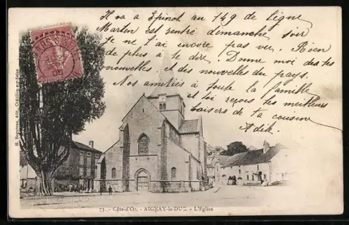 AK Airgnay-le-Duc /Côte-d`Or, L`Eglise