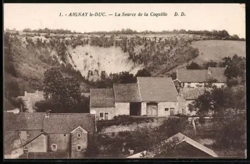 AK Aignay-le-Duc, La Souce de la Coquille