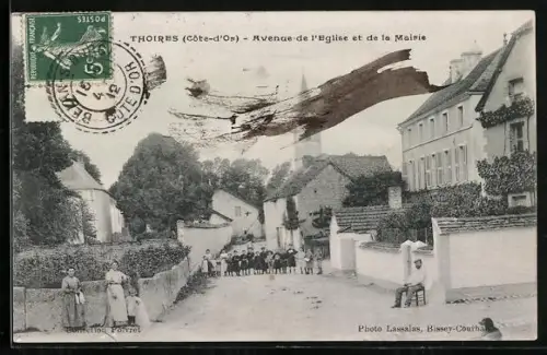 AK Thoires /Côte-d`Or, Avenue de l`Eglise et de la Moirie