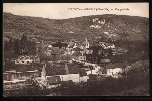 AK Veuvey-sur-Ouche /Côte-d`Or, Vue générale