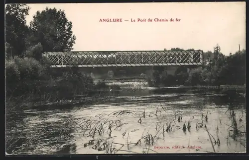 AK Anglure, Le Pont du Chemin de fer