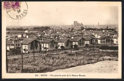 AK Reims, Vue générale prise de la Maison Blanche