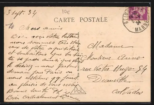 AK Reims, Vue générale prise de la Maison Blanche