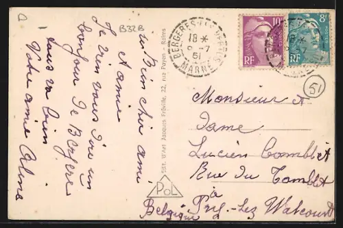 AK Vertus, Place de la République et la Poste