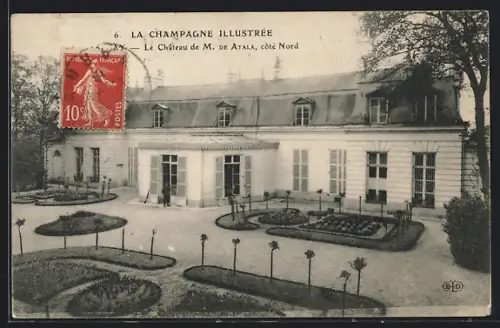 AK Château de M. de Ayala, La Champagne Illustrée, Panorama, Côté Nord