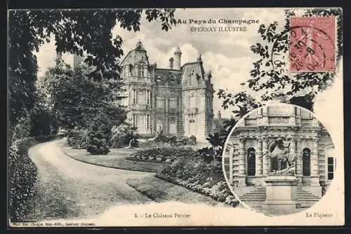 AK Épernay, Au Paxs du Champagne, Le Château Perrier, Le Piqueur