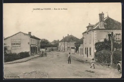 AK Jalons-les-Vignes, Rue de la Gare