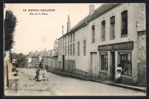 AK Le Mesnil-sur-Oger, Rue de la Place