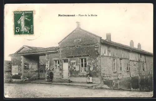 AK Moiremont, Place de la Mairie