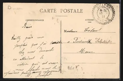 AK Juvigny, Inondations Janvier 1910, La Maison du Curé, vue de la Rue