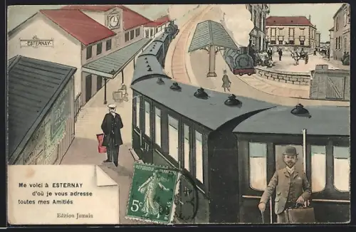 AK Joigny, Züge im Bahnhof