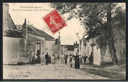AK Vaudemange, Entrée de Vaudemange, Route de Trépail
