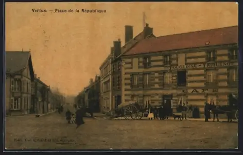 AK Vertus, Place de la République, Café Pougeoise-Triquenot