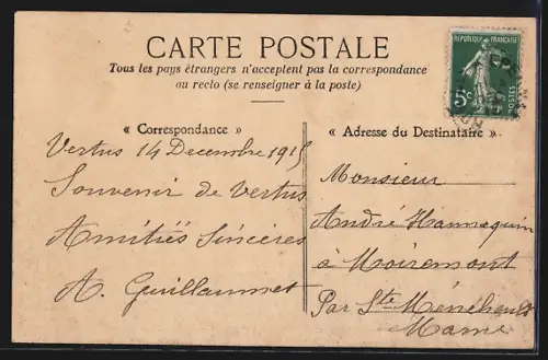 AK Vertus, Place de la République, Café Pougeoise-Triquenot