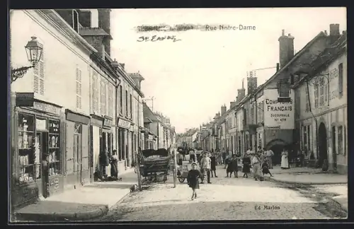 AK Sézanne, Rue Notre-Dame, Strassenpartie