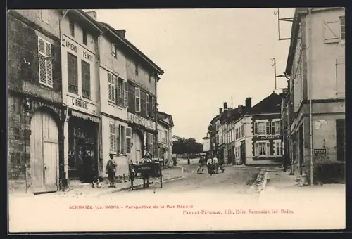 AK Sermaize-les-Bains, Perspective de la Rue Bénard