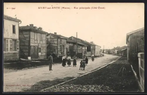 AK Sivry-sur-Ante, Rue principale (Coté Ouest)