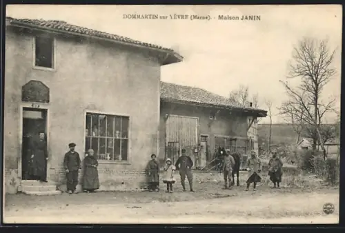 AK Dommartin-sur-Yèvre, La Rue des Jardins, Strassenpartie