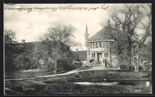 AK Tybrind, Chatelet mit Teich