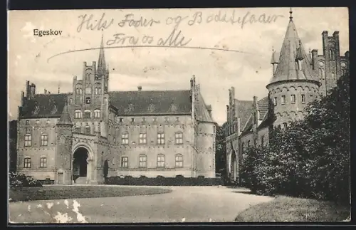 AK Egeskov, Blick auf das Schloss