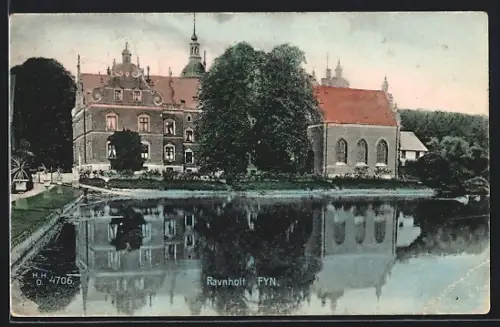 AK Ravnholt /Fyn, Blick auf Schloss