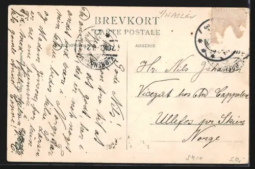 AK Bregentved, Uferpartie mit Schloss