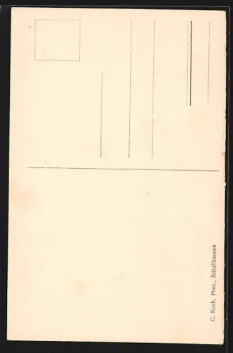 AK Stein a. Rh., Kloster St. Georgen, Abtswohnung vom Rhein aus