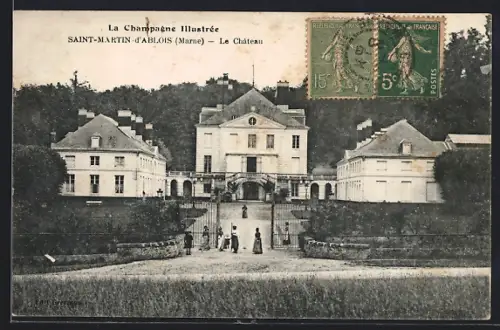AK Saint-Martin-d`Ablois /Marne, La Champagne Illustrée, Le Château