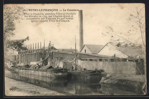 AK Vitry-le-Francois, La Cimenterie