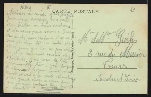 AK Vertus /Marne, Rue de Châlons, Strassenpartie