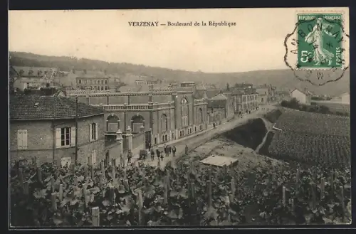 AK Verzenay, Boulevard de la Republique