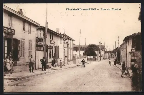 AK St-Amand-sur-Fion, Rue du Nochet, Strassenpartie